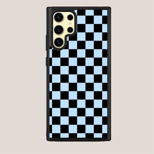 Blue/Black Check Phone Case