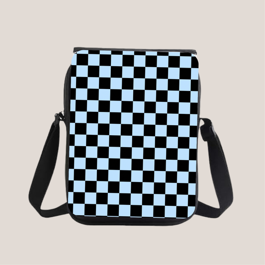 Blue/Black Check Shoulder/Cross over Bag