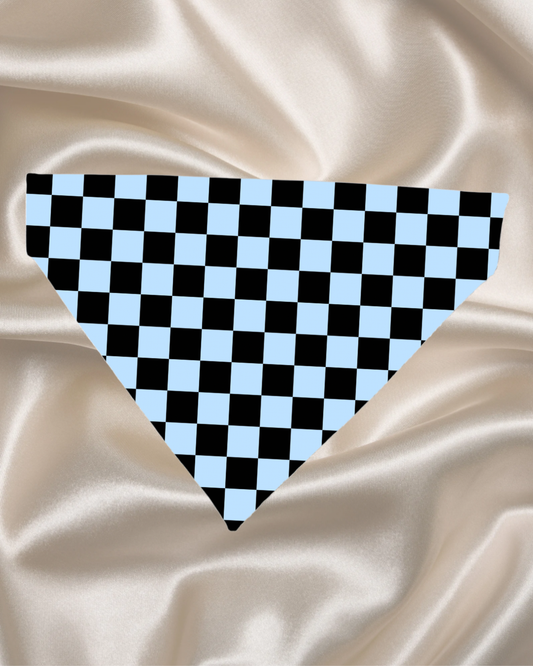 Blue/Black Check Pet Bandana | Cats | Dogs